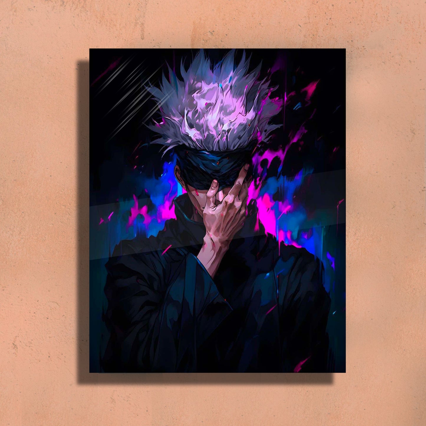 Goju Satoru Metal Fan Art Print ā Premium Wall Decor