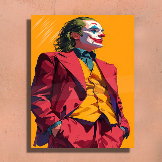 The Joker inspired Art - Metal Art Print – 12x18" Premium Wall Decor