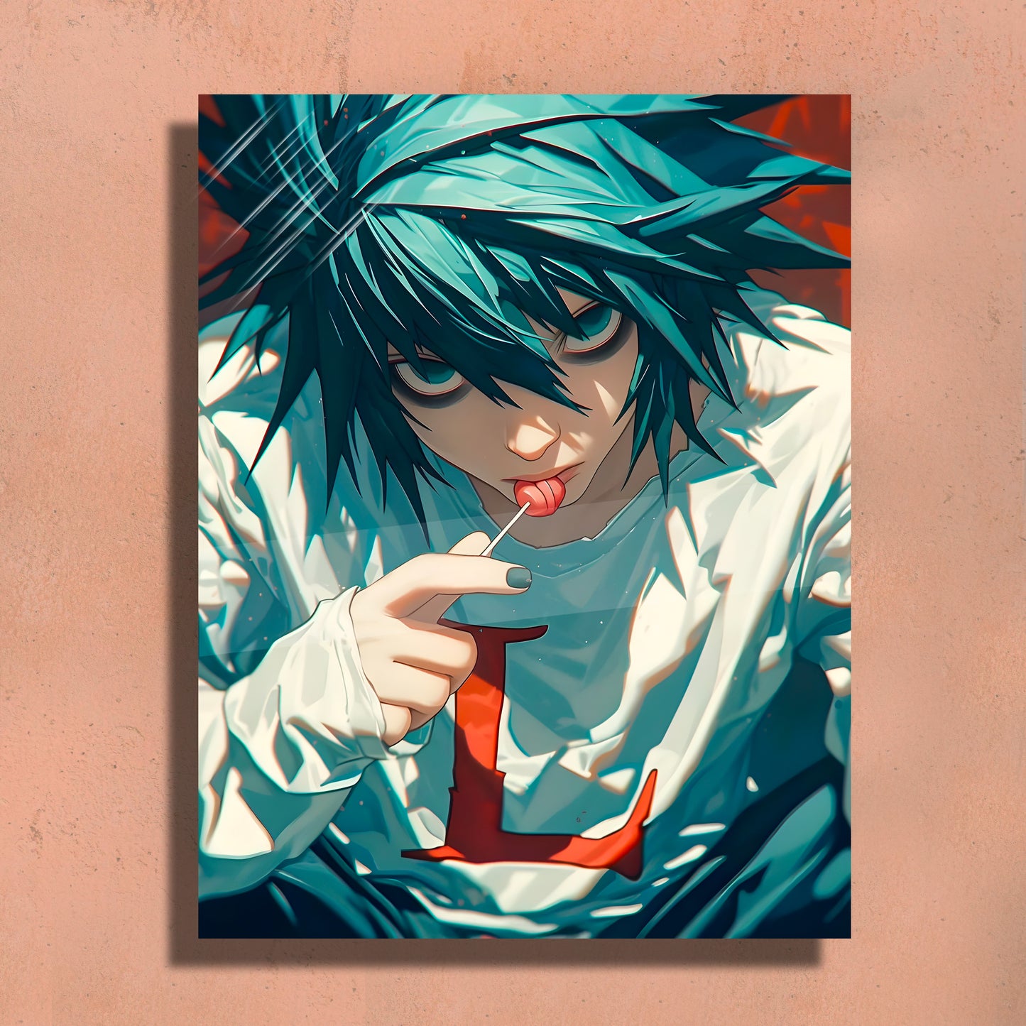 L Death Note inspired Metal Art Print ā Premium Wall Decor