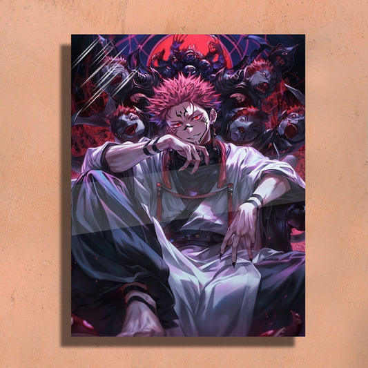 Sukuna Metal Art Print –  Premium Wall Decor