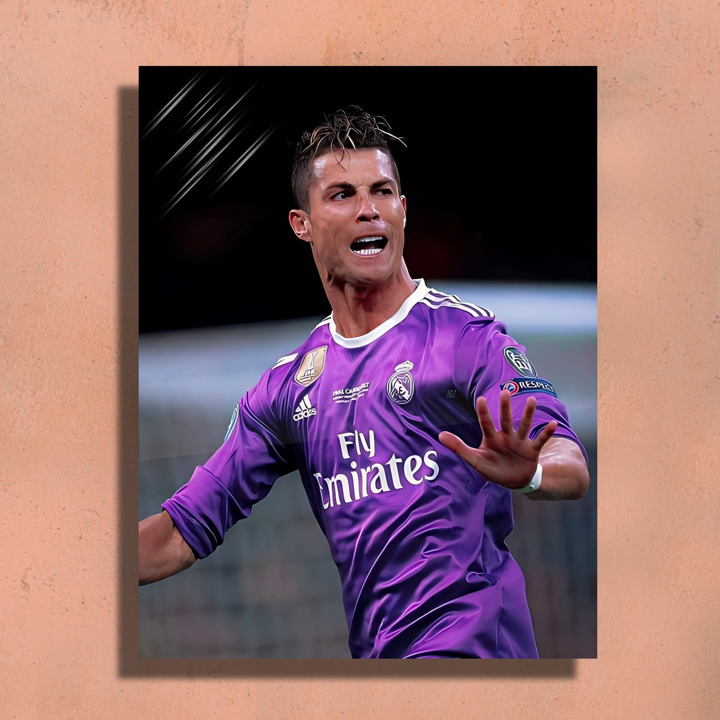 Cristiano Ronaldo Metal Art Print ā 12x18" Premium Wall Decor