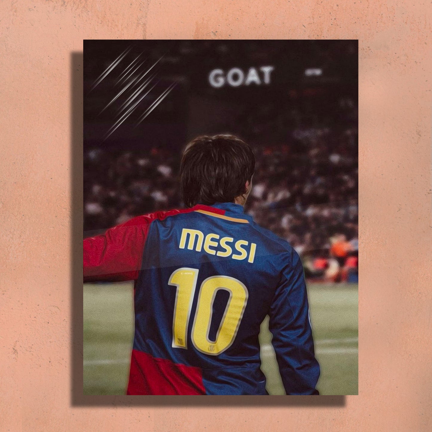 Lionel Messi Metal Art Print ā 12x18" Premium Wall Decor