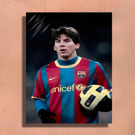 Lionel Messi Metal Art Print – 12x18" Premium Wall Decor