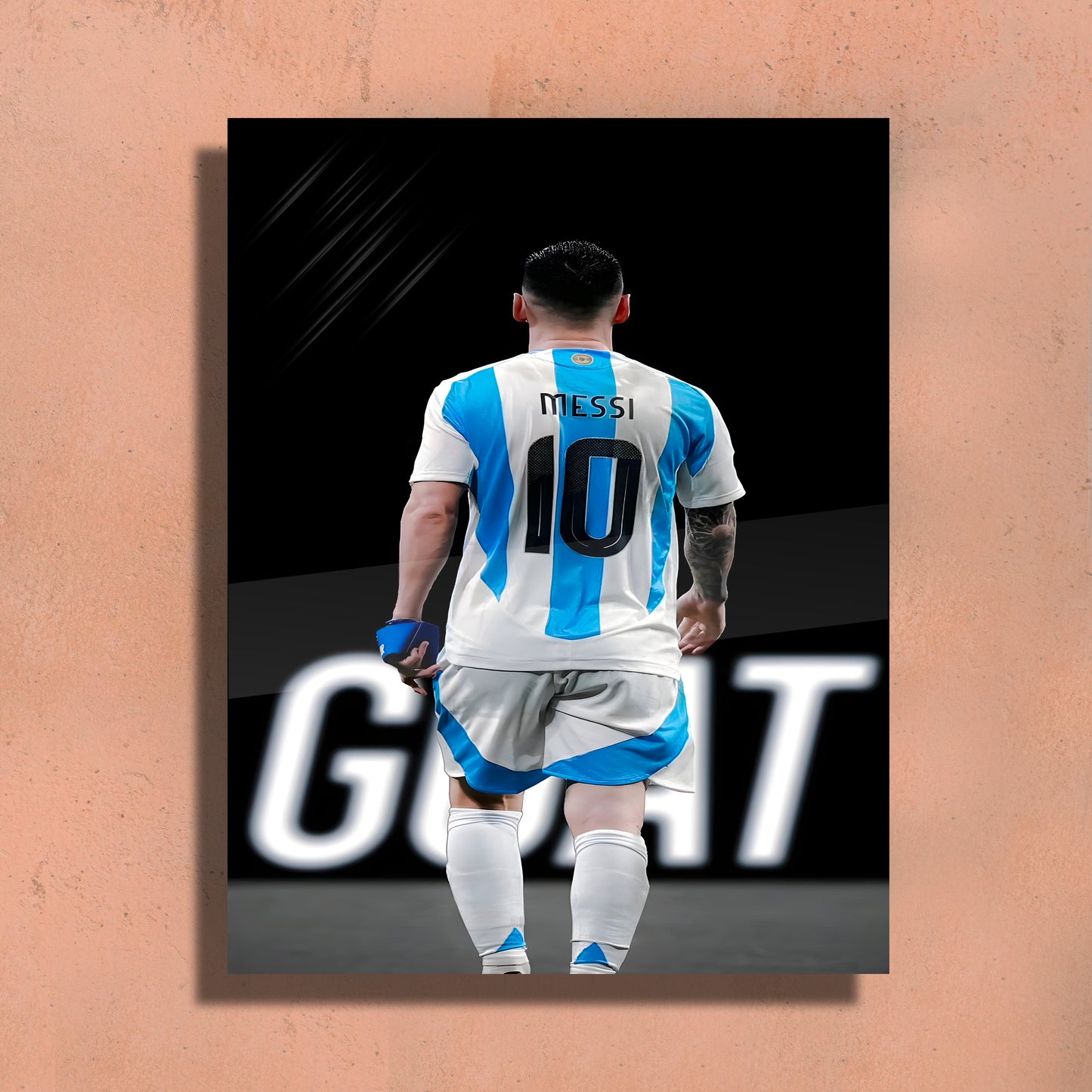 Lionel Messi Metal Art Print ā 12x18" Premium Wall Decor