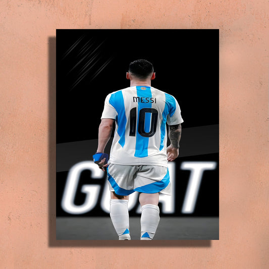 Lionel Messi Metal Art Print – 12x18" Premium Wall Decor