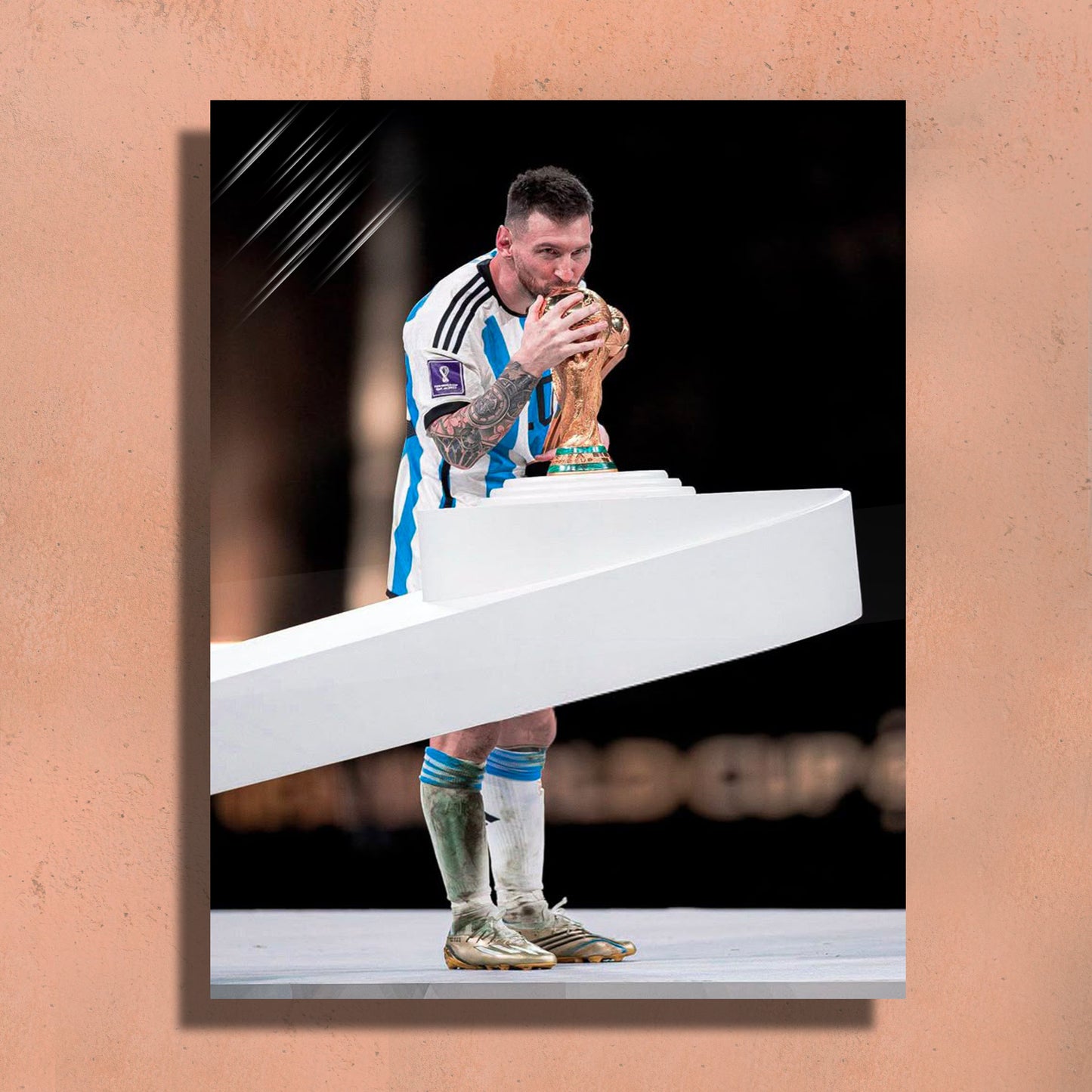 Lionel Messi Metal Art Print ā 12x18" Premium Wall Decor