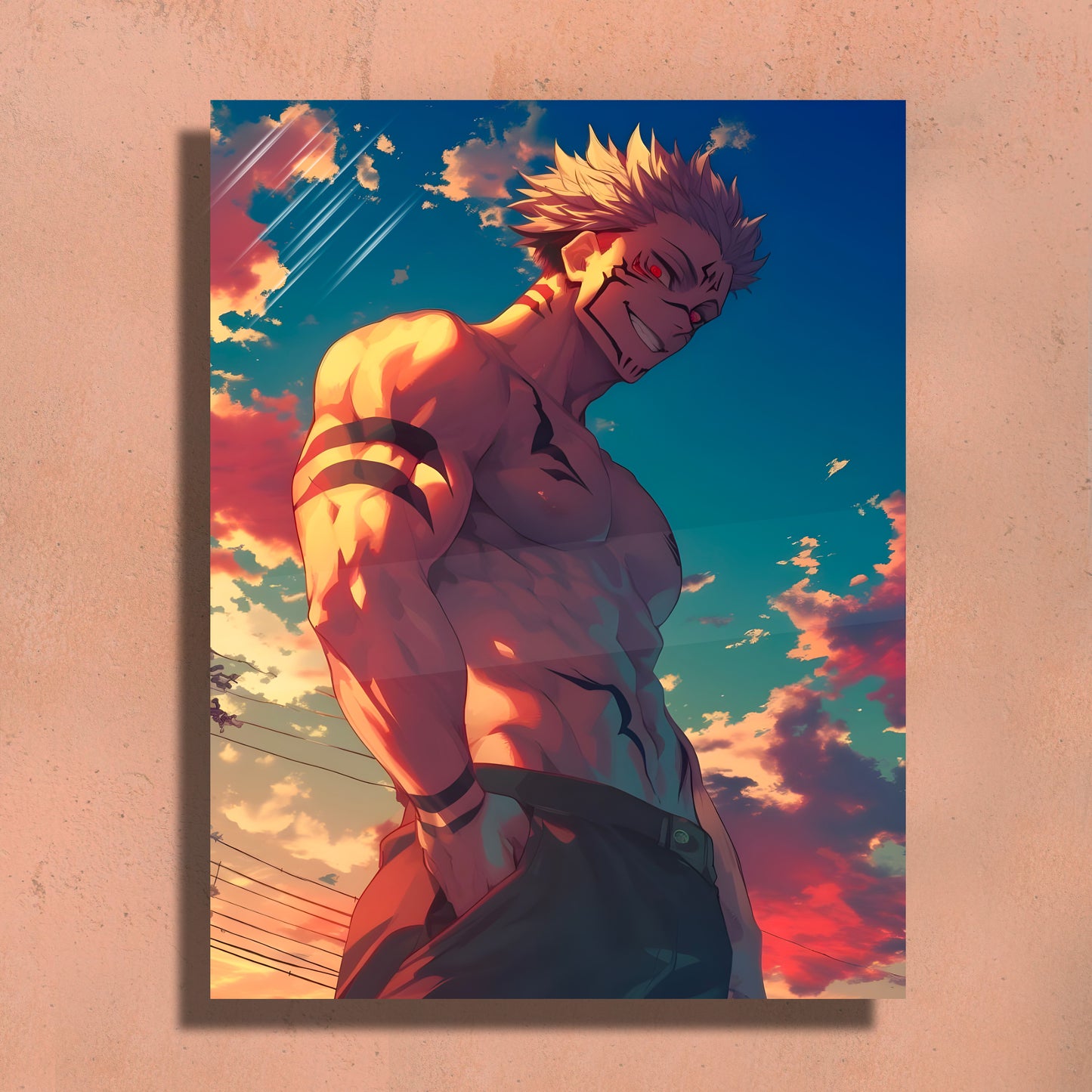 Sukuna Fan Art Metal Art Print ā Premium Wall Decor