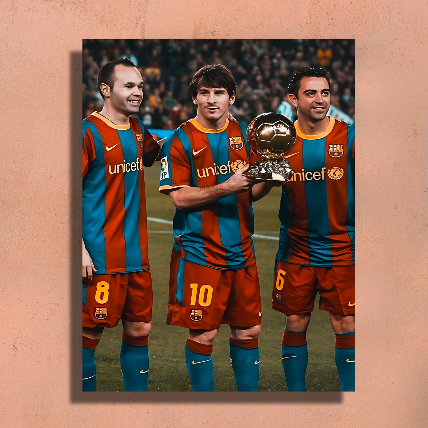 Barcalona legandary Trio Metal Art Print ā 12x18" Premium Wall Decor