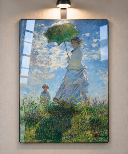 Woman with a Parasol by Claude Monet – Metal Wall Art