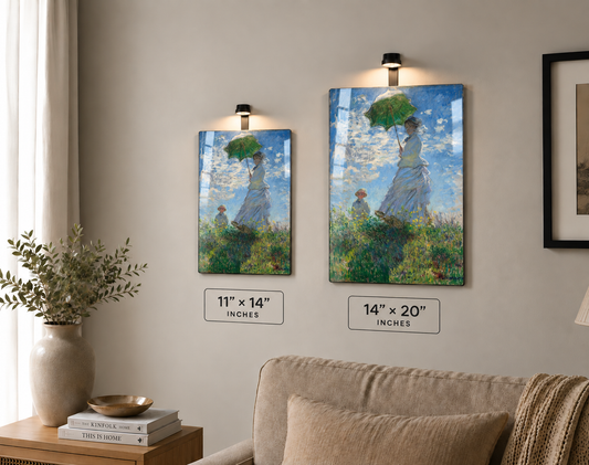 Woman with a Parasol by Claude Monet – Metal Wall Art