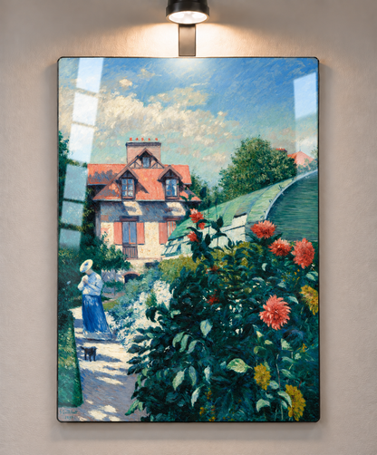 Dahlias, Garden at Petit Gennevilliers – Metal Wall Art