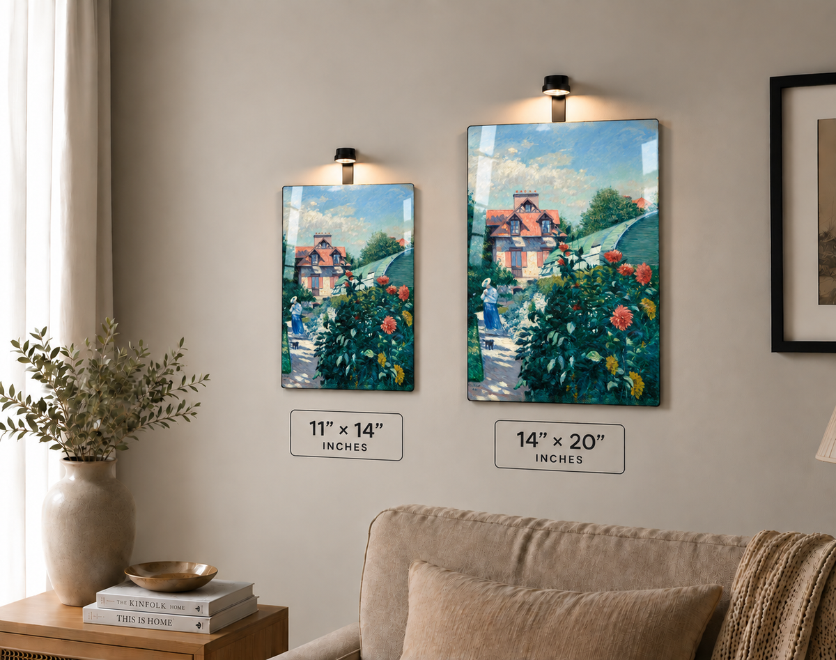 Dahlias, Garden at Petit Gennevilliers – Metal Wall Art