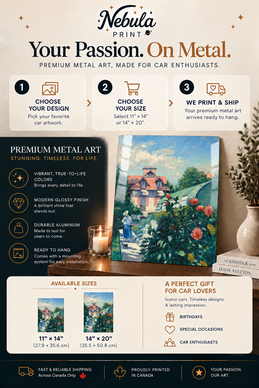 Dahlias, Garden at Petit Gennevilliers – Metal Wall Art