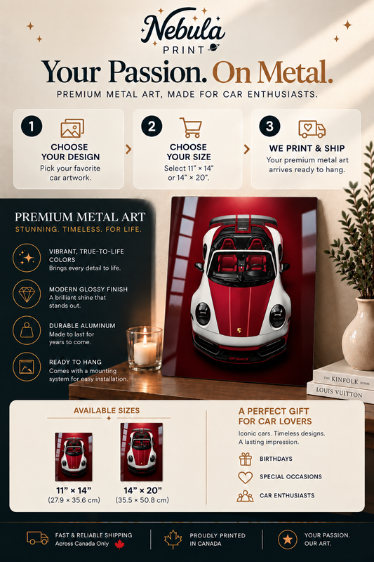 Classic Car Metal Wall Art - 2