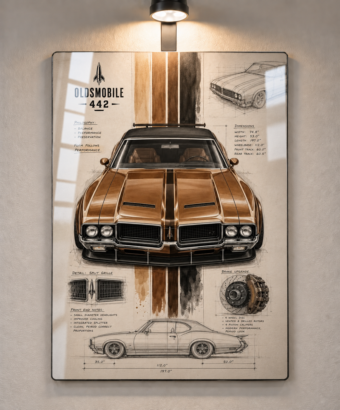 Classic Car Metal Wall Art - 4