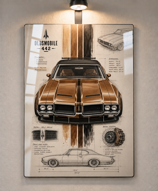 Classic Car Metal Wall Art - 4
