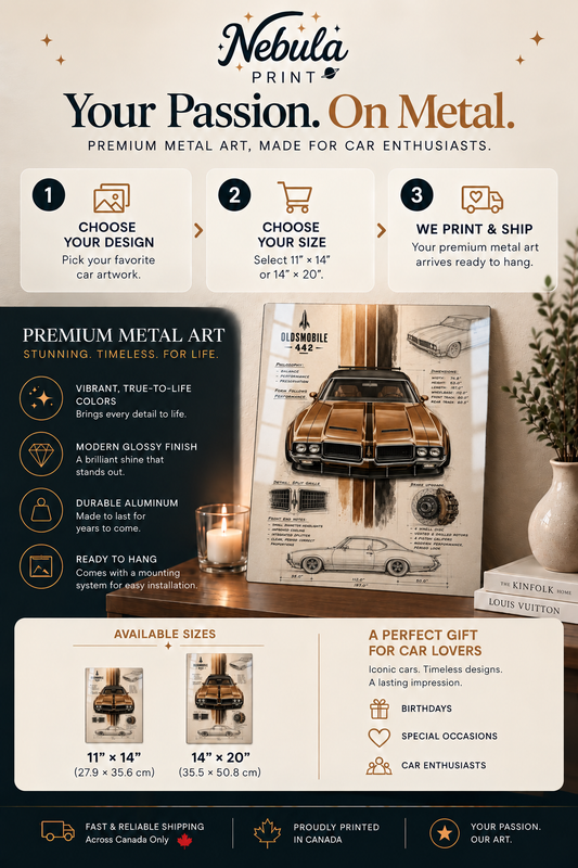 Classic Car Metal Wall Art - 4