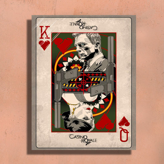 James Bond  - Casino Royale inspired Metal Art Print – 12x18" Premium Wall Decor
