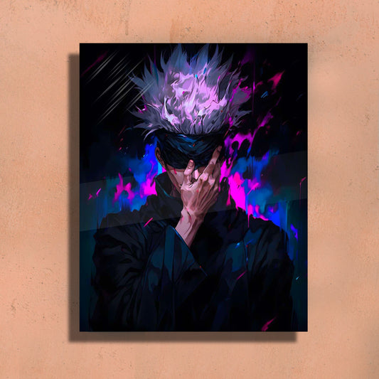 Goju Satoru Metal Fan Art Print – Premium Wall Decor