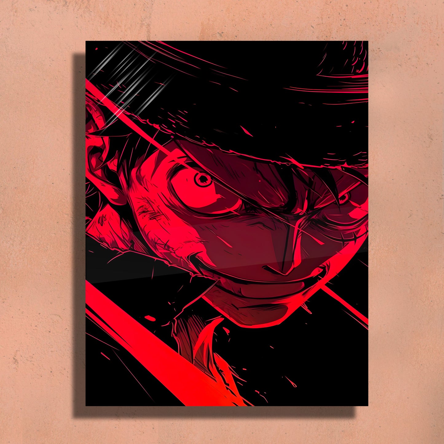 Luffy Fan Art Metal Print – Premium Wall Decor