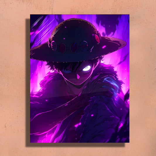 Luffy - One Piece Inspired inspired Metal Fan Art Print – Premium Wall Decor
