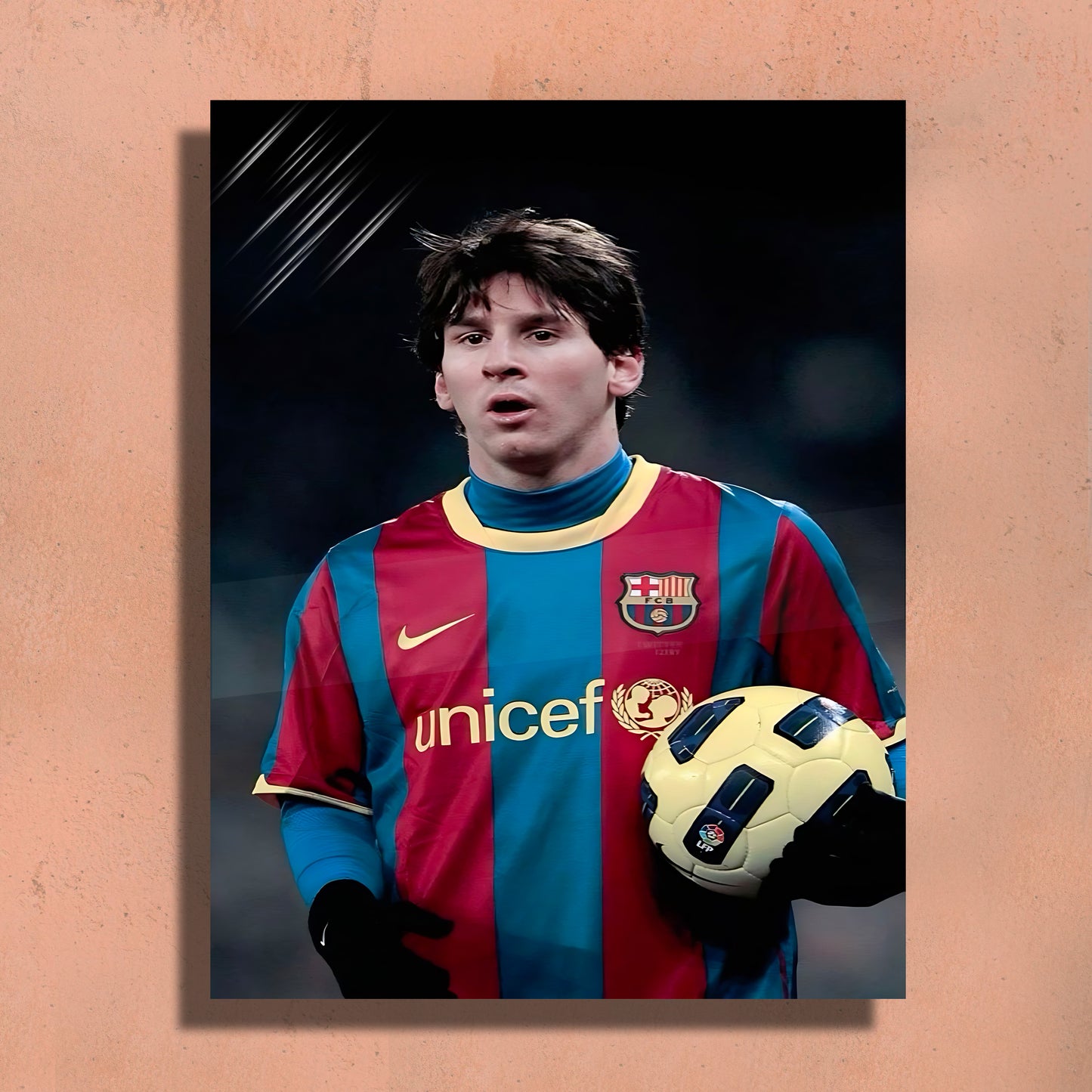 Lionel Messi Metal Art Print – 12x18" Premium Wall Decor