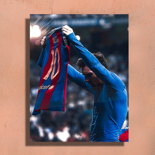 Lionel Messi Metal Art Print – 12x18" Premium Wall Decor
