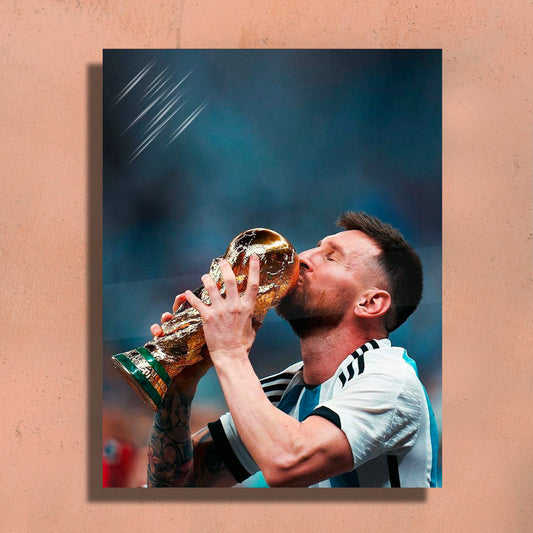 Lionel Messi Metal Art Print – 12x18" Premium Wall Decor