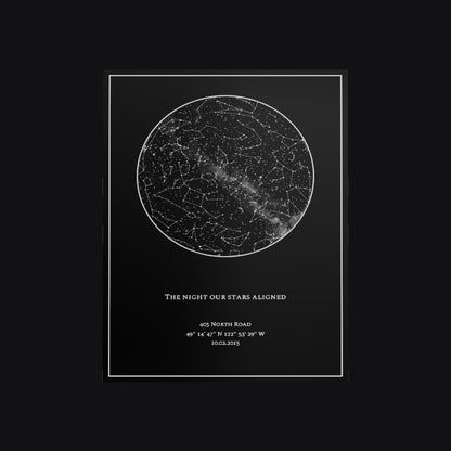 Personalized Star Map - The Night Our Stars Aligned